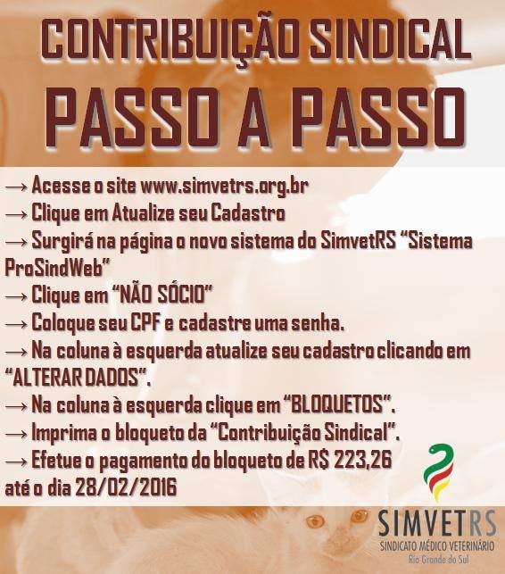 CONTRIBUIÇÃO SINDICAL - PASSO A PASSO